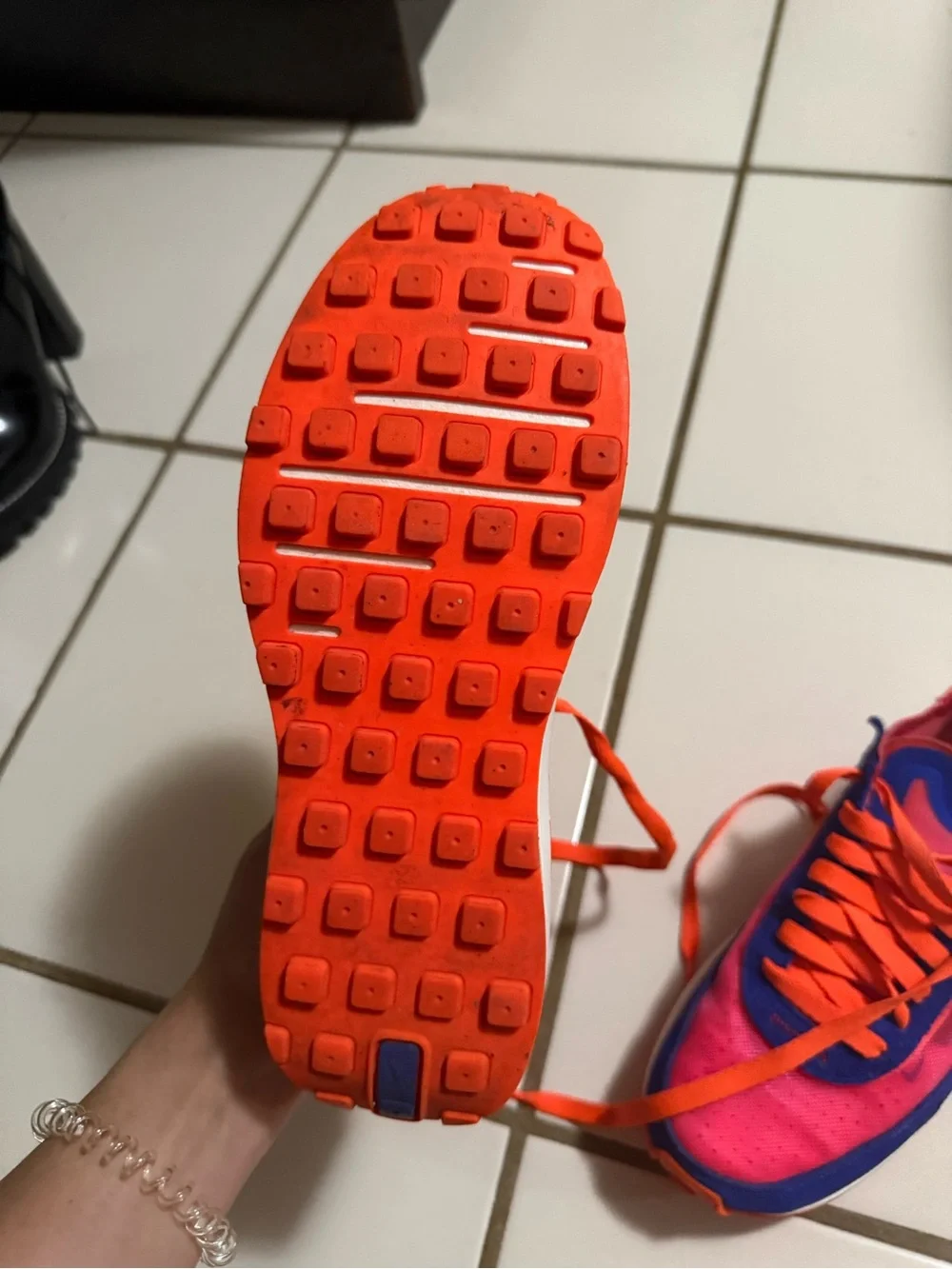 Nike waffle one racer blue huper pink